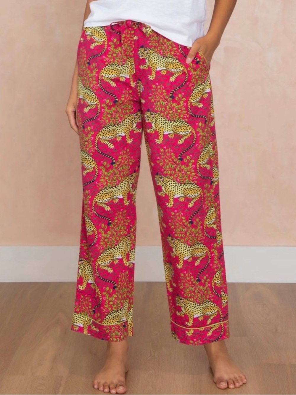 Printfresh Bagheera Tiger Hot Pink Pajama Pants NWT Size S